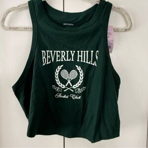 Wild Fable Dark Green Beverly Hills Crop Top